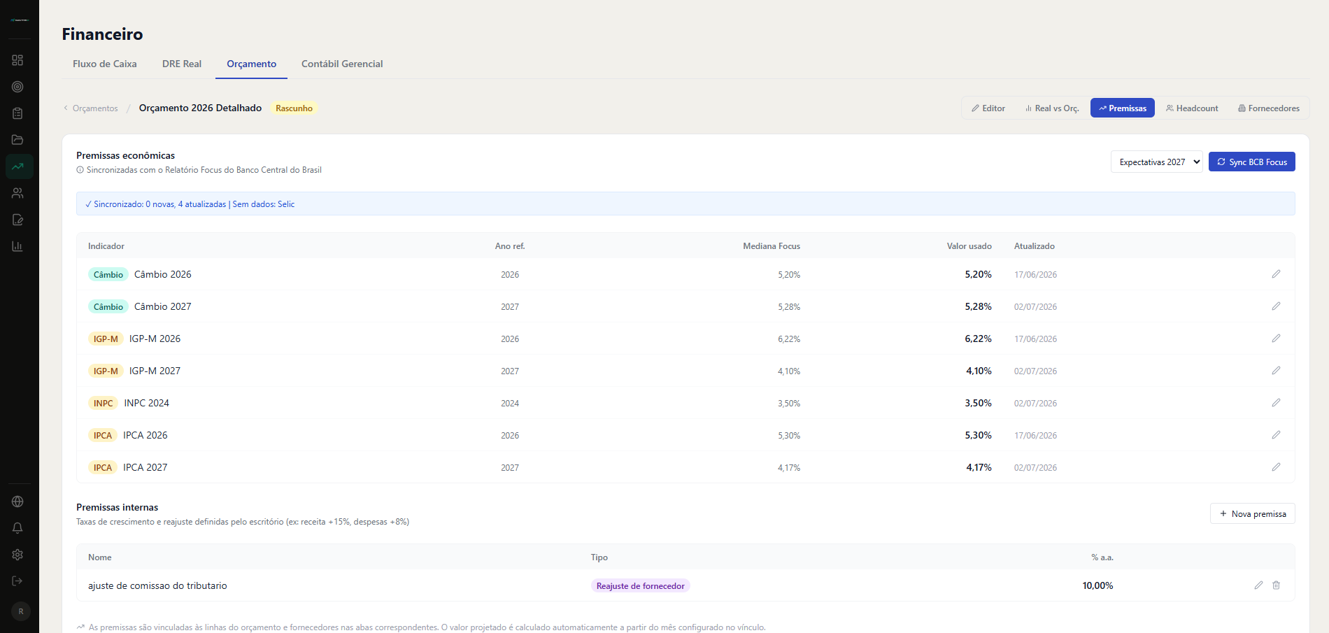 Financeiro — Premissas Navtrix
